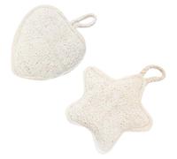 HONMEET Esponja de Lufa Doble Cara Exfoliante Corporal 2 Piezas Natural y Vegetal para Ducha y Baño Tamaño Compacto para Uso Diario y Viaje Adecuado para Limpieza Profunda y Cuidado