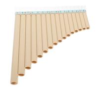HONMEET Flauta de Pan para Principiantes en C 16 Tubos de Resina Abs de Color Claro, Instrumento Musical Escolar Seguro y Bien Pulido para Educación Musical Infantil
