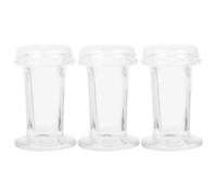 HONMEET Frasco de Tinción Tapa de Vidrio 3 Unidades Capacidad 60ml para 5 Portaobjetos Material Vidrio Adecuado para Laboratorios Clínicos y Estudios de Histología