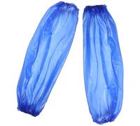 HONMEET Fundas Impermeables de Pvc para Brazos Unisex, Mangas Largas Resistentes al Aceite y Agua, Protección Completa Codo para Tareas Domésticas y Cocina, 1 Par Azul