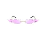 HONMEET Gafas de Sol Protección UV para Metal Diseño de Fuego sin Marco Ligeras para Fiesta Verano para Mujeres y Niñas