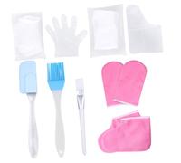 HONMEET Guantes Cuidado de Manos y Pies Talla Única Hidrantante Spa Exfoliante Uso Doméstico Color Rojo Algodón Color Aleatorio