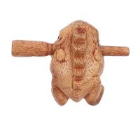 HONMEET Instrumento Musical de Percusión para de Madera Tallada con Sonido Croador Juguete Educativo para Iniciación Musical Diseño Artesanal y Apariencia Elegante Color Natural Madera