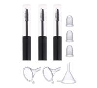 HONMEET Juego de 3 Tubos Vacíos de 10ml y 3 Embudos de Plástico con Aplicador de Pestañas Color Aleatorio Ligero y Reutilizable para Rímel para Maquillaje DIY