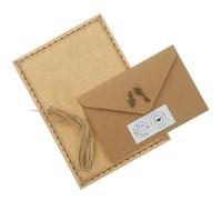 HONMEET Juego de Papelería Vintage A5 24 Hojas de Papel para Escribir y 2 Sobres Decorativos, Papel de Carta Blanco sin Líneas para Cartas, Notas y Correspondencia, Adecuado para