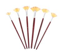 HONMEET Juego De Pinceles Abanico De 6 Piezas Para Acrílica y Óleo Pincel Multifuncional Ergonómico Resistente Al Desgaste Adecuado Para y Manualidades