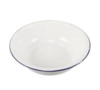 HONMEET Lavabo de Esmalte de Estilo Vintage de 34 Cm, Cubo Portátil para Remojo de Pies y Lavado, Bañera Multiuso para Baño y Lavandería, Accesorio Práctico para Cuidado Personal y Spa