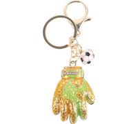 HONMEET Llavero Deportivo Colgante en Forma de Guante de Portero de Fútbol Cadena Decorativa Dorada para Bolso Mochila Escolar y Llaves de Coche Accesorio Versátil para Obsequio