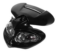 HONMEET Luz LED Delantera para Motocicleta 4 Ojos Diseño Fantasmal, Accesorio para Faro de Moto Todoterreno, Luz de Conducción Resistente para Uso Nocturno y Carretera Segura