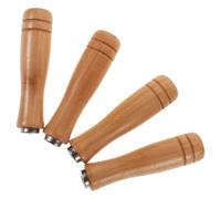 HONMEET Mango de Escofina de Madera 4 Piezas F Tipo 6Mm Mango Ergonómico Resistente para Lima Manual Accesorio Multiusos para Herramientas y Manualidades