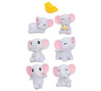 HONMEET Mini Figura De Elefante De Resina Modelo De Elefante Decorativo Adorno para Dormitorio para Decoración De Estatuas Jardín