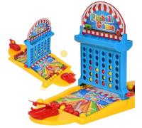 HONMEET Minibaloncesto en Horas de Color Aleatorio de Escritorio Juego de Pinball y Cuatro en Raya , Mini Máquina de Tiro de Baloncesto de Plástico para Varios Estilos