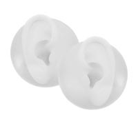 HONMEET Modelo de Oreja de Silicona para Perforación Molde Anatómico Transparente para Práctica Médica y Auriculoterapia Soporte para Exhibición de Pendientes de Realistas para Formación