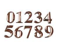HONMEET Números de Puerta de Casa 10 Unidades 5 Cm Placas Numéricas de Cobre para Interior, Señalización de Dirección y Habitaciones, Adhesivos Modernos para Letreros y Códigos Numéricos