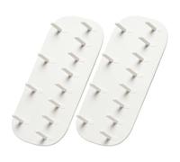 HONMEET Organizador de Pendientes Colgante Adhesivo de Plástico Blanco 2 Piezas Fácil de Limpiar y Resistente, Adecuado para Colgar Collares en Vestidor o Tienda