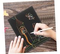 HONMEET Papel para Raspar Divertido para Kit de Manualidades DIY Interactivo Hojas de Pintura Creativa para Rascar para Desarrollo de Inteligencia y Entretenimiento Familiar