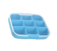 HONMEET Pastillero Portátil de Tablets con Compartimentos Caja Separadora de Gran Capacidad Organizador Semanal para Almacenamiento y Viaje Color Azul