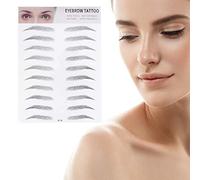 HONMEET Pegatinas Para Cejas 3d Efecto Pelo 2 Unidades Negro Tamaño Estándar Para Hombres y Mujeres Uso Fácil Para Cejas Claras y Escasas Plantilla Temporal Sin Daño