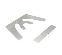 HONMEET Placa de Mordida Dental para Uso Profesional Bordes Lisos y Resistencia Corrosión 2 Piezas de Acero Inoxidable en Odontología Maxilar
