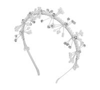 HONMEET Princess Girl Party Hairband Faux Pearl Flower Crown Wedding Headpiece Birthday Photography Accessory