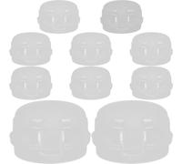 HONMEET Protector de Perillas de Estufa a Prueba, Transparente, Resistente al Calor, 2 Piezas, Cubiertas para Perillas de Cocina de Gas, Seguridad en Cocina para Bebés y Hogar