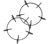 HONMEET Rejilla Metálica Antideslizante para Fogones de Gas, Soporte Resistente de Hierro para Cocina, 2 Piezas Ideales para Hogar y Cocinillas