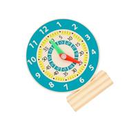 HONMEET Reloj de Madera Educativo para Reloj Didáctico con Números y Colores Juguete de Aprendizaje Montessori para Desarrollo Motriz y Cognición