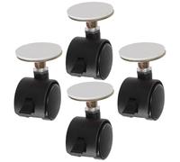 HONMEET Ruedas Adhesivas Giratorias 37 Mm 4 Piezas para Muebles, Ruedas Mini sin Metal, Polea Pegajosa Rotación 360 Grados, Adecuado para Oficina y Hogar, Accesorios para Muebles Móviles