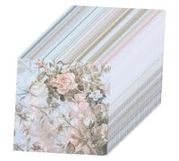 HONMEET Servilletas Desechables Estampadas Flores 2 Capas 20 Unidades Paquete 5 Packs Absorbentes para Fiestas Navideñas Decoración Hogar Uso Familiar