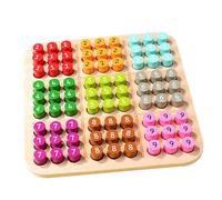 HONMEET Sudoku de Madera para Tablero Didáctico con Clavijas Juguete Educativo de Ingenio para Mesa Entrenamiento de Concentración y Desarrollo Lógico Compacto y Portátil