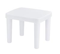 HONMEET Taburete bajo Antideslizante, Pequeño 27x22x21 Cm, Color Blanco, Material Resistente, Adecuado para Baño y Sala de Estar, Reposapiés Seguro y Estable para Uso Infantil