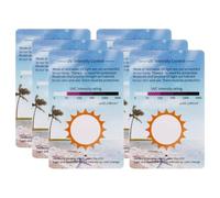 HONMEET Tarjetas de prueba UV, tarjetas indicadoras UV, 6 piezas, PVC, para monitoreo UV, para terrarios de reptiles y viajes