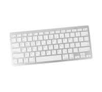 HONMEET Teclado Inalámbrico Hebreo para Ordenador Portátil, Ultradelgado y Silencioso, Teclado De Tamaño Completo Teclas De Membrana, Compatible para Oficina y Negocios, Color Blanco