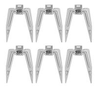 HONMEET Tenedores para parrilla de cocina 6 juegos de acero inoxidable para asado de pollo y carne, accesorios versátiles para horno y barbacoa