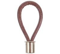 HONMEET Tirador de Cuero Marrón Cabeza Dorada, Pequeño Tirador para Muebles, Pomos de Puerta y Cajones para Armarios, Diseño Minimalista para Uso en Hogar y Oficina, Manija de Tracción