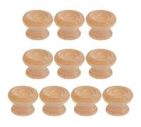 HONMEET Tiradores de Madera para Muebles 10 Piezas 38 Mm Pomo Redondo para Cajones y Puertas Armarios Cocina Perillas de Armario Uso Hogar Decoración Funcional