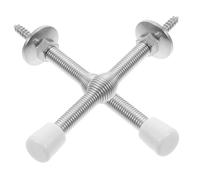 HONMEET Topes De Puerta Metálicos Ajustables 3 Resorte, Resistente y Absorbente De Ruido, para Zócalo y Pared, Protección De Paredes Dormitorios y Oficinas, Pack De 2 Unidades