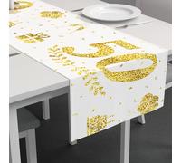 HONMOK Camino de Mesa para 50 Años Aniversario Bodas de Oro Cinta Centro de Mesa Decoraciones para Fiestas 50 º Aniversario de Matrimonio Decoraciones de Mesa Decoración Cubierta de Mesa Fiesta