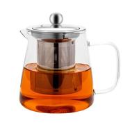 Honneeo Tetera Borosilicato 750 ml Con Infusor y Colador De Acero Inoxidable, Para Estufa, Té De Hojas Sueltas, Hierbas y Frutas
