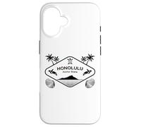 Honolulu Estado Aloha Mares del Sur Hawái Tortuga Recuerdo Carcasa para iPhone 16