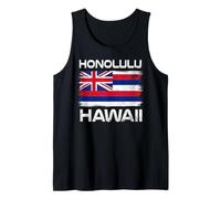 Honolulu Hawaii Flag Design Honolulu Oahu - Bandera Hawaiana Camiseta sin Mangas