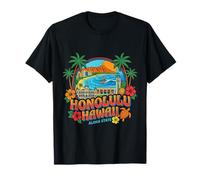 Honolulu Hawaii Travel Souvenir City Landmark Regalo turístico Camiseta