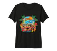 Honolulu Hawaii Travel Souvenir City Landmark Regalo turístico Camiseta Premium