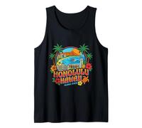 Honolulu Hawaii Travel Souvenir City Landmark Regalo turístico Camiseta sin Mangas