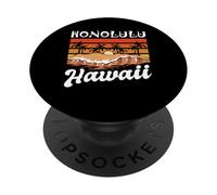Honolulu Hawaiian Summer Surfing Retro Hawaii Lover USA PopSockets PopGrip Adhesivo