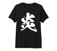 HONOO 炎 - Caligrafía Japonesa, Llama Camiseta Premium