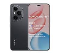 HONOR Smartphone 400 Pro desbloqueado 5G, cámara súper zoom AI de 200 MP, 6.7 pulgadas, 12 GB + 512 GB, pantalla ultra brillante de 5000 nits, resistencia al agua IP69, SIM dual, Android 15, negro