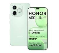HONOR 600 Lite 5G Smartphone, Pantalla AMOLED 6.6" 120Hz, Cámara AI 108MP, Batería 6520mAh, 8GB+256GB, Resistente al Agua IP66, Móvil Libre Android 16 (Sprout Green, 256, GB, GB, 8)