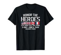 Honor a los héroes Día D 6 de Junio de 1944 Impresión Envejecida Camiseta