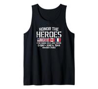 Honor a los héroes Día D 6 de Junio de 1944 Impresión Envejecida Camiseta sin Mangas